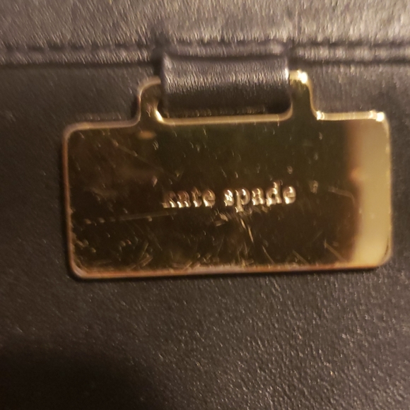 Kate spade black leather wristlet - Picture 2 of 8